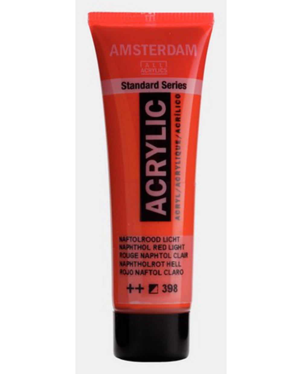Amsterdam, Acrylic, Art & School, Paint, 20ml, 974510, Napthol Red Light
